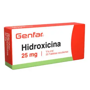 Hidroxicina 25mg Blíster x 10 Tabletas