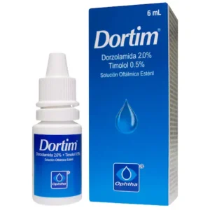 Dortim Dorzolamida 2%+Timolol 0,5% Frasco x 6ml