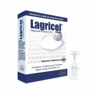 Lagricel Ofteno Hialuranato Sódico 0,4% 20 Sobres (Dosis Única) 0,5ml c/u
