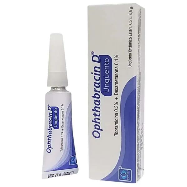 Ophtha Bracín D Tobramicina 0,3%+Dexametasona 0,1% Ungüento x 3gr