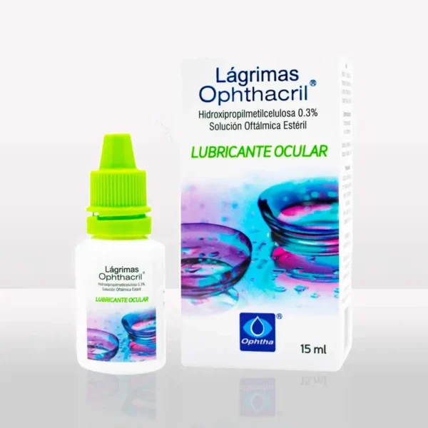Lágrimas Ophthacril Hidroxipropilmetilcelulosa 0,3% Frasco x 15ml